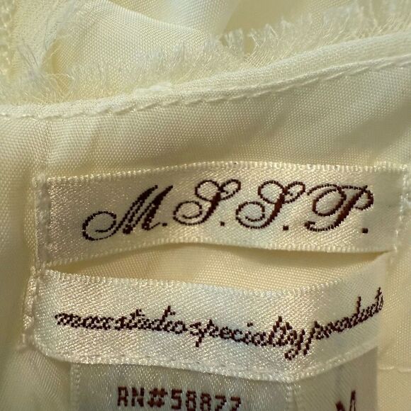 M.S.S.P White Embroidered Sleeveless Sheath Dress Sz M LWD, Wedding, Party - Picture 9 of 16
